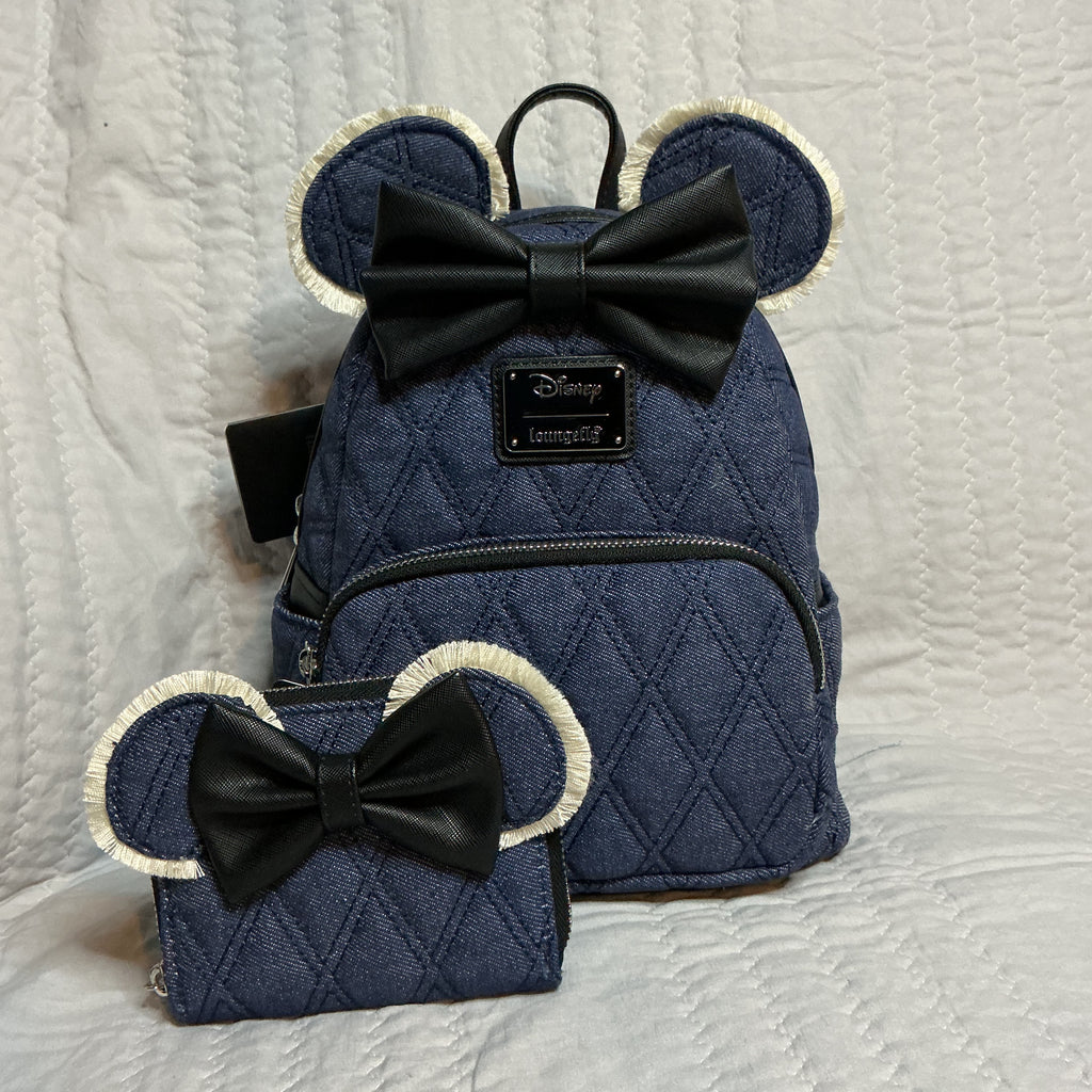 Minnie, Mouse Denim Backpack,Set